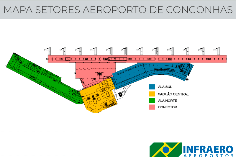 Mapa Do Aeroporto No Aeroporto De Congonhas Cgh Sp
